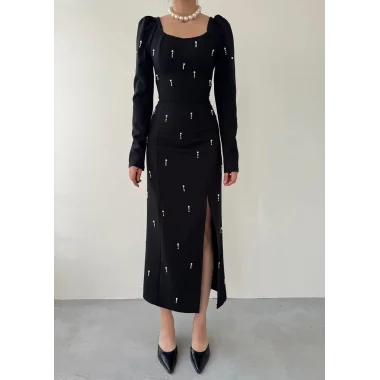 Akit İnci Detaylı Elbise