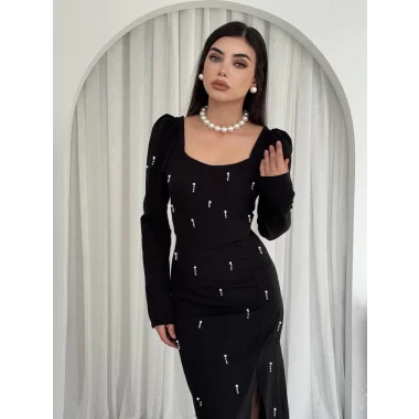 Akit İnci Detaylı Elbise