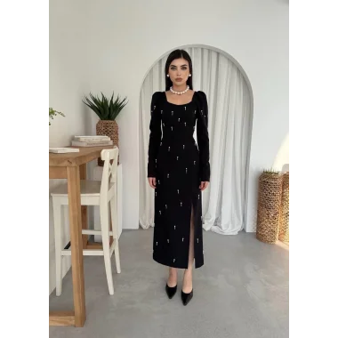 Akit İnci Detaylı Elbise