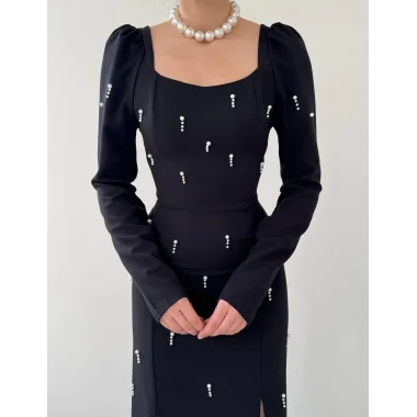 Akit İnci Detaylı Elbise