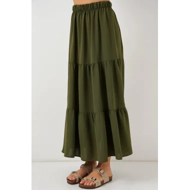 Ayrobin Uzun Etek 8048 - Haki