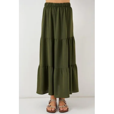 Ayrobin Uzun Etek 8048 - Haki