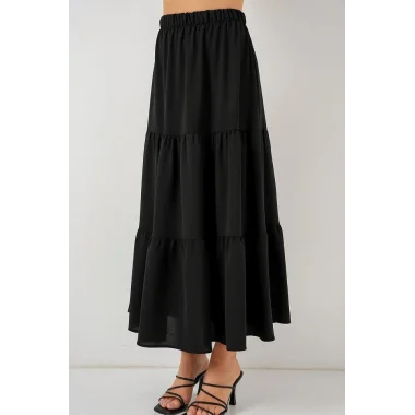 Ayrobin Uzun Etek 8048 - Siyah