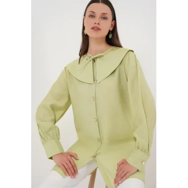 Bebe Yaka Uzun Tunik 5967 - E.Yeşil