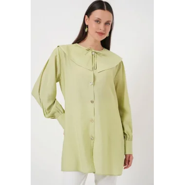 Bebe Yaka Uzun Tunik 5967 - E.Yeşil
