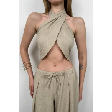 Çapraz Bağlamalı Keten Crop