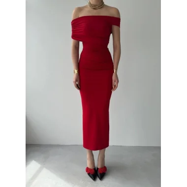 Dron Straplez Elbise