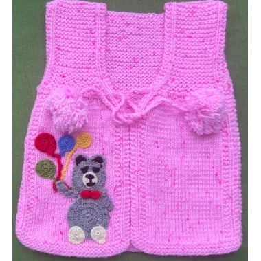 Ecemia El Örgüsü Bebek Pembe Hırka