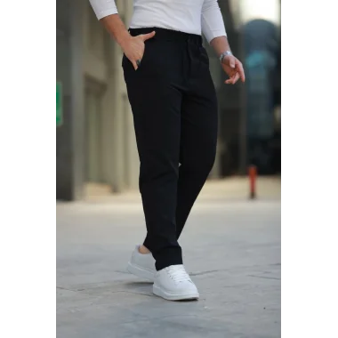 Erkek Beli Bağcıklı Jogger Pantolon