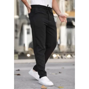 Erkek Beli Bağcıklı Jogger Pantolon