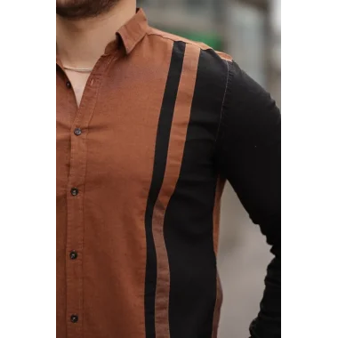 Erkek çizgi Desenli Gömlek