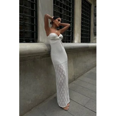 Eudora Ajurlu StraplezElbise 2771