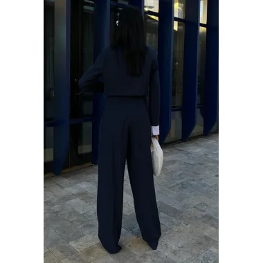 Garni Detaylı Crop Ceketli Takım 10075