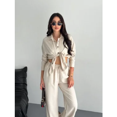 Gömlek Pantolon Ikili Takım - Kırık Beyaz