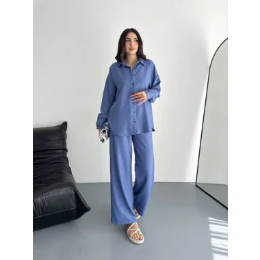 Gömlek Pantolon Ikili Takım - Mavi