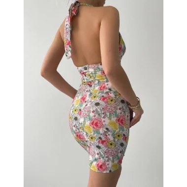 Greasa Boyundan Bağlamalı Elbise