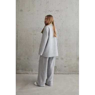 Gri 3-İplik Comfort Ceket Ve Pantolon Takım