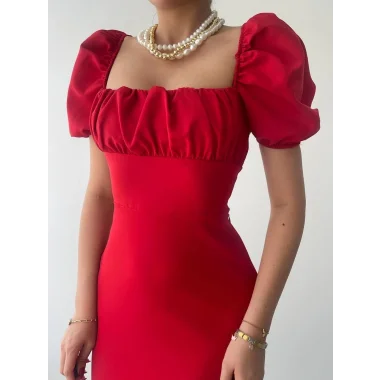 Hessen Sırt Dekolteli Elbise