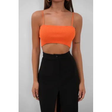 İnce Askılı Crop Top