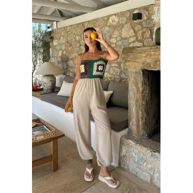 Jasmin Süzüneli Keten Tulum 1280-08