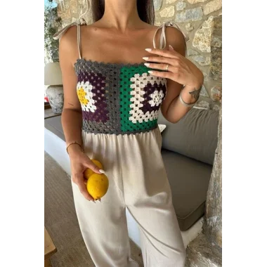 Jasmin Süzüneli Keten Tulum 1280-08