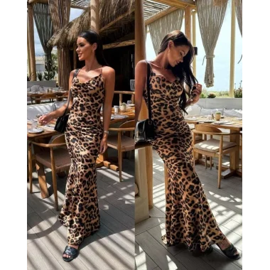 Kadın Dalgıç Kumaş Melek Kol Sırt Dekolte Elbise