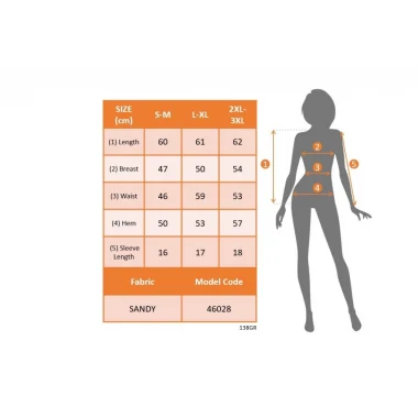 Kadın Kısa Kollu Bisiklet Yaka Mavili Sim Baskılı Sandy Bluz