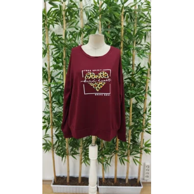 Kadın Uzun Kollu Bisiklet Yaka Desenli Viskon Iki Iplik Bluz