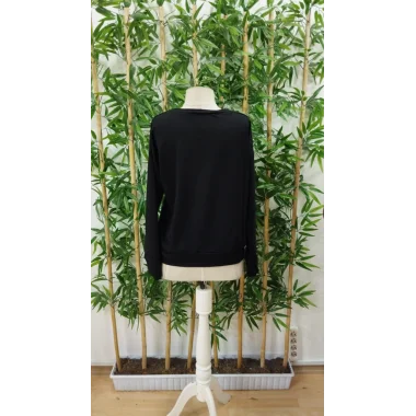 Kadın Uzun Kollu Bisiklet Yaka Viskon Iki Iplik Bluz