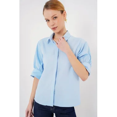 Kısa Kol Gömlek 20312 - Mavi