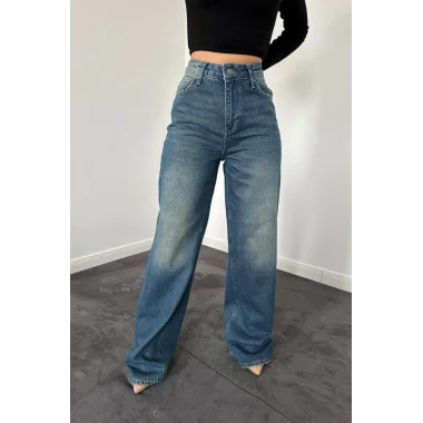 Lacivert Comfy Jeans Pantolon