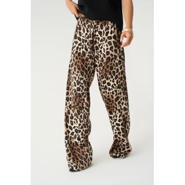 Lastikli Pantolon - Leopar