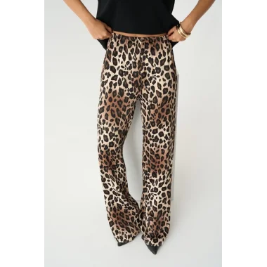 Lastikli Pantolon - Leopar