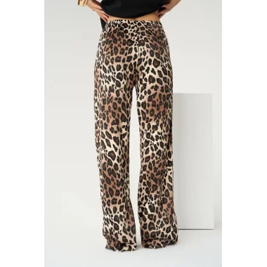 Lastikli Pantolon - Leopar
