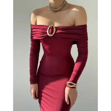 Maca Straplez Elbise