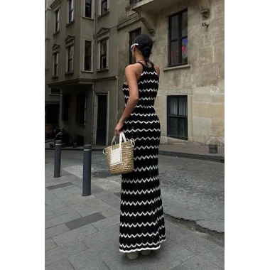 Melina Ajurlu Halter Yaka Elbise 2774