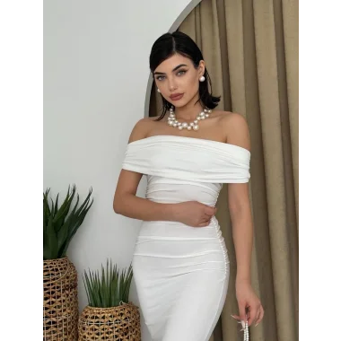 Milan Madonna Yaka Kalem Elbise