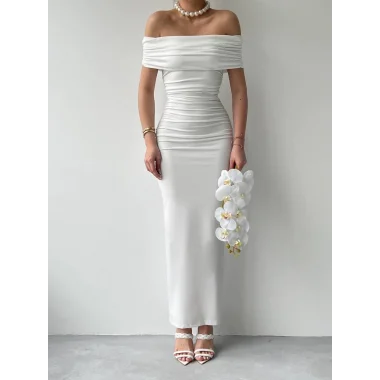 Milan Madonna Yaka Kalem Elbise