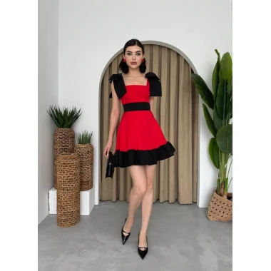 Miron Omuz Fiyonklu Elbise