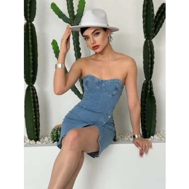 Nerg Düğme Detaylı Elbise