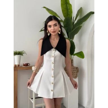 Ness Düğmeli Elbise