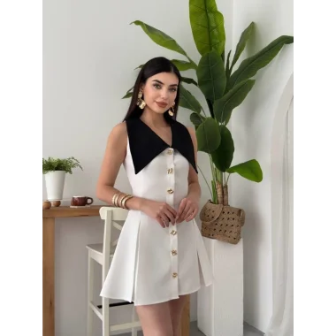 Ness Düğmeli Elbise