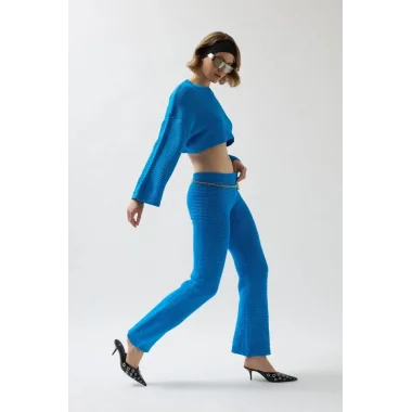 Oversize Triko Bluz Pantolon Takım