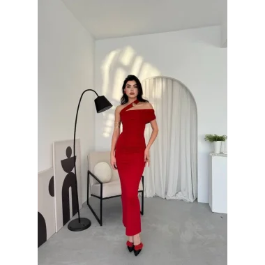 Reta Çapraz Omuz Elbise