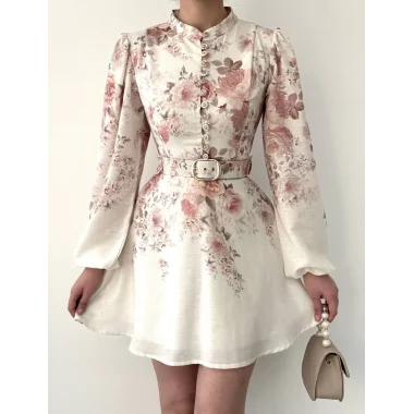 Simsor Çiçekli Elbise