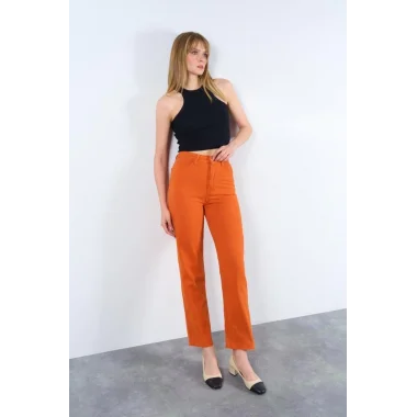 Strong Düz Pantolon - Oranj