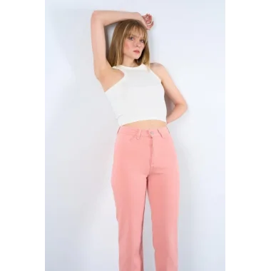 Strong Düz Pantolon - Pudra