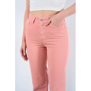 Strong Düz Pantolon - Pudra