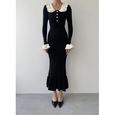 Sura Bebe Yaka Elbise