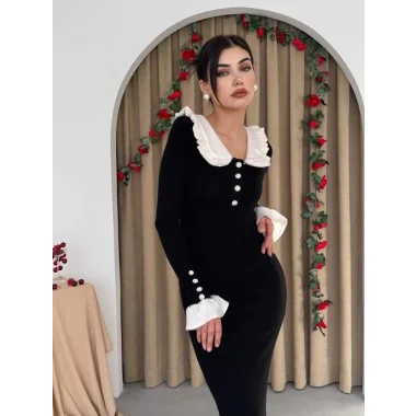 Sura Bebe Yaka Elbise